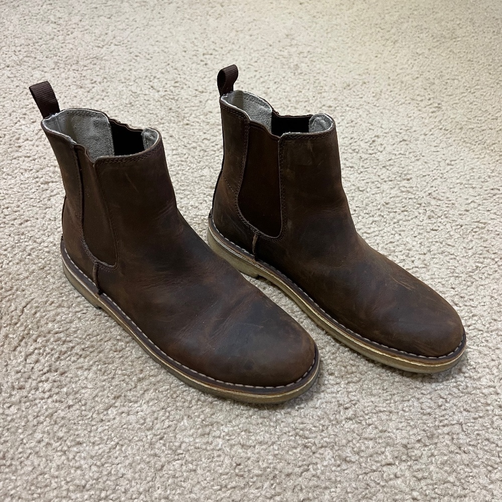 Clarks Brown Leather Ankle Boots